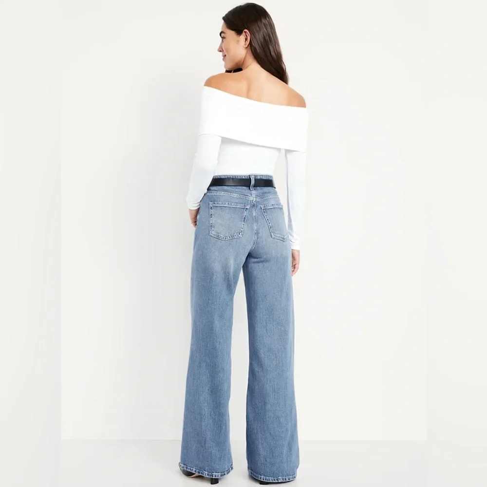 NEW! Old Navy Extra High-Waisted Super Wide-Leg Jeans - Size 2 🖤